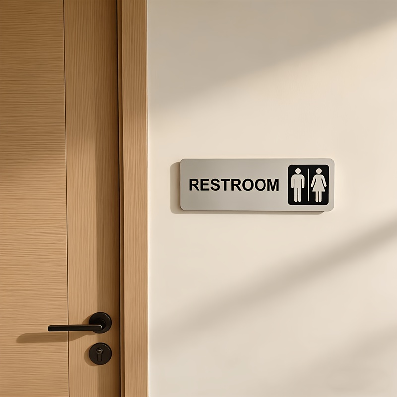 Home Bathroom Door Signs - 1 szt. Metalowa tabliczka do toalety
