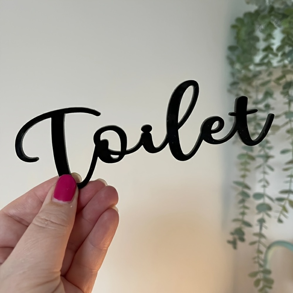 Home Bathroom Door Signs - CIFBUY Nowoczesna Plastikowa Tabliczka z Literami,