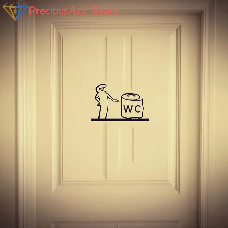 Naklejki La Linea Minimalistyc – Home Bathroom Door Signs recenzja i cena