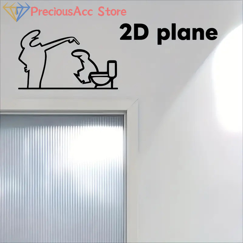 Naklejki La Linea Minimalistyc – Home Bathroom Door Signs recenzja i cena