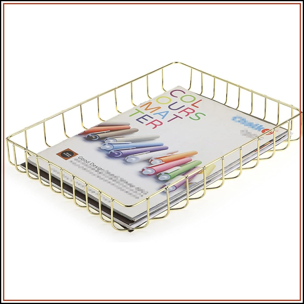Elegancka złota metalowa taca  – Home Bathroom Images recenzja i cena
