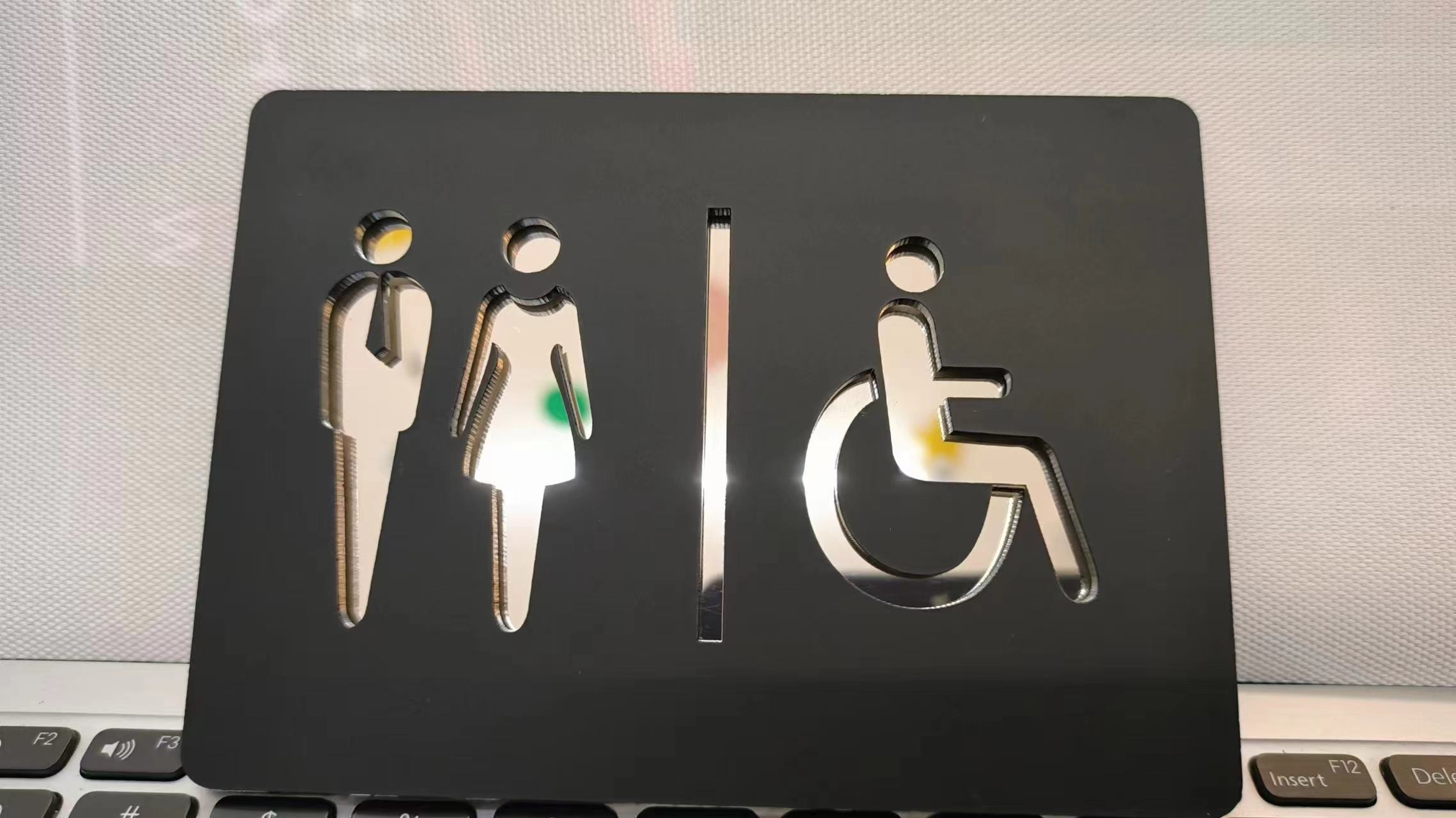 Matowy czarny złoty znak toale – Home Bathroom Door Signs recenzja i cena