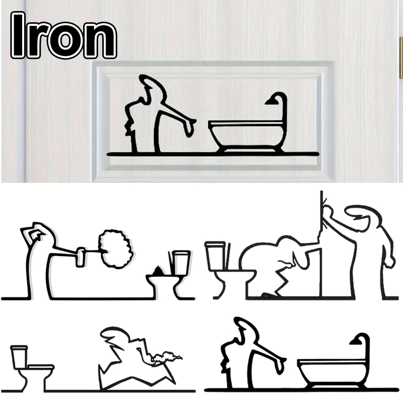 Nowy Minimalistyczny Metalowy  – Home Bathroom Door Signs recenzja i cena