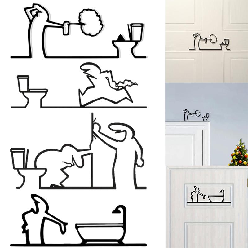 Nowy Minimalistyczny Metalowy  – Home Bathroom Door Signs recenzja i cena