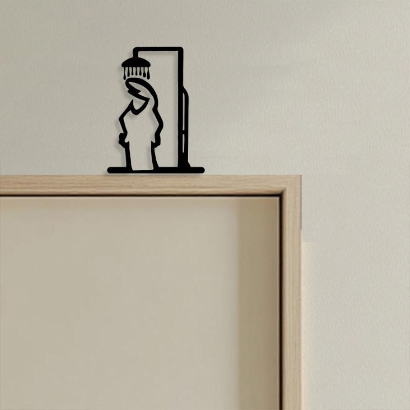 1 SZT. Minimalistyczny Metalow – Home Bathroom Door Signs recenzja i cena