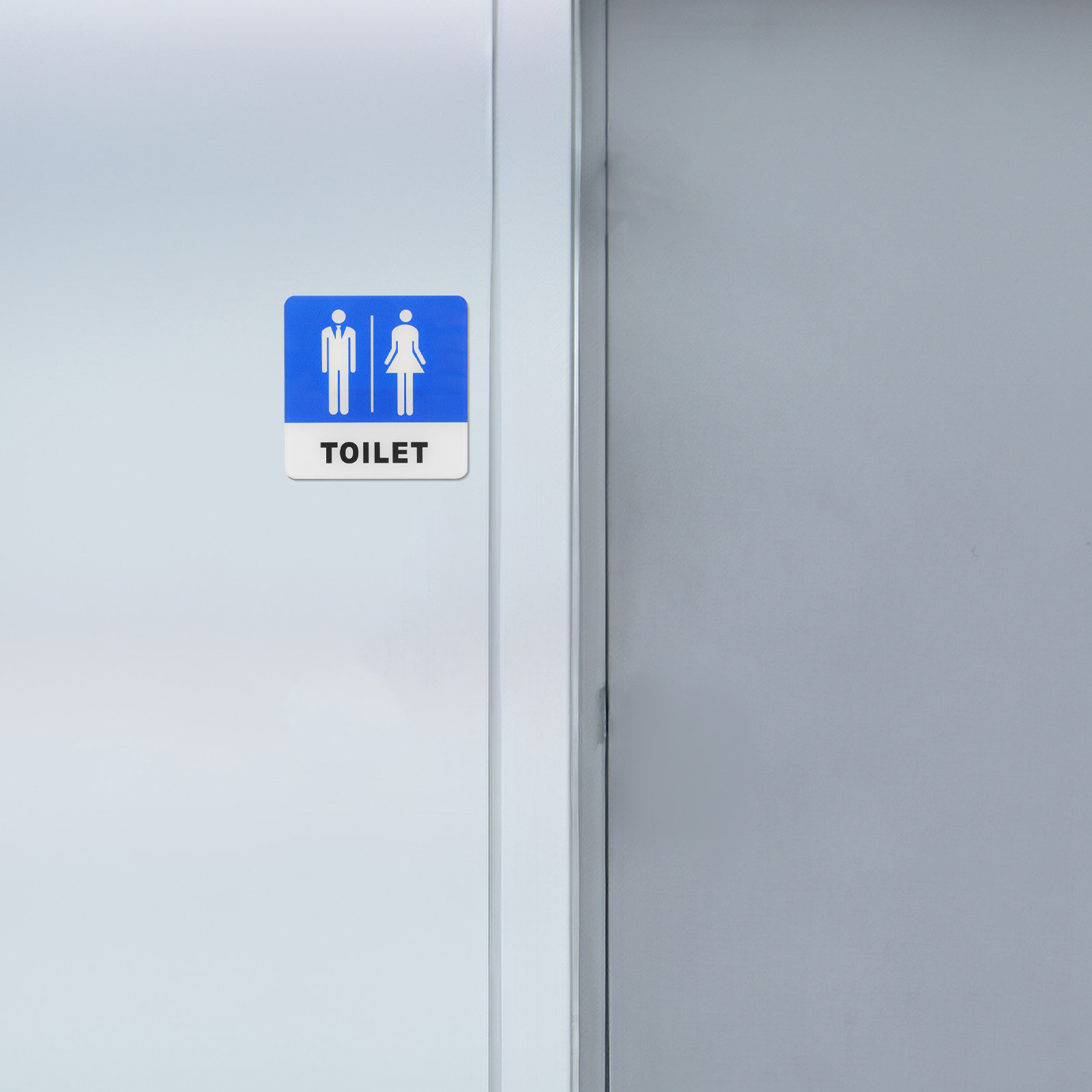 Znak na drzwi toalety unisex,  – Home Bathroom Door Signs recenzja i cena