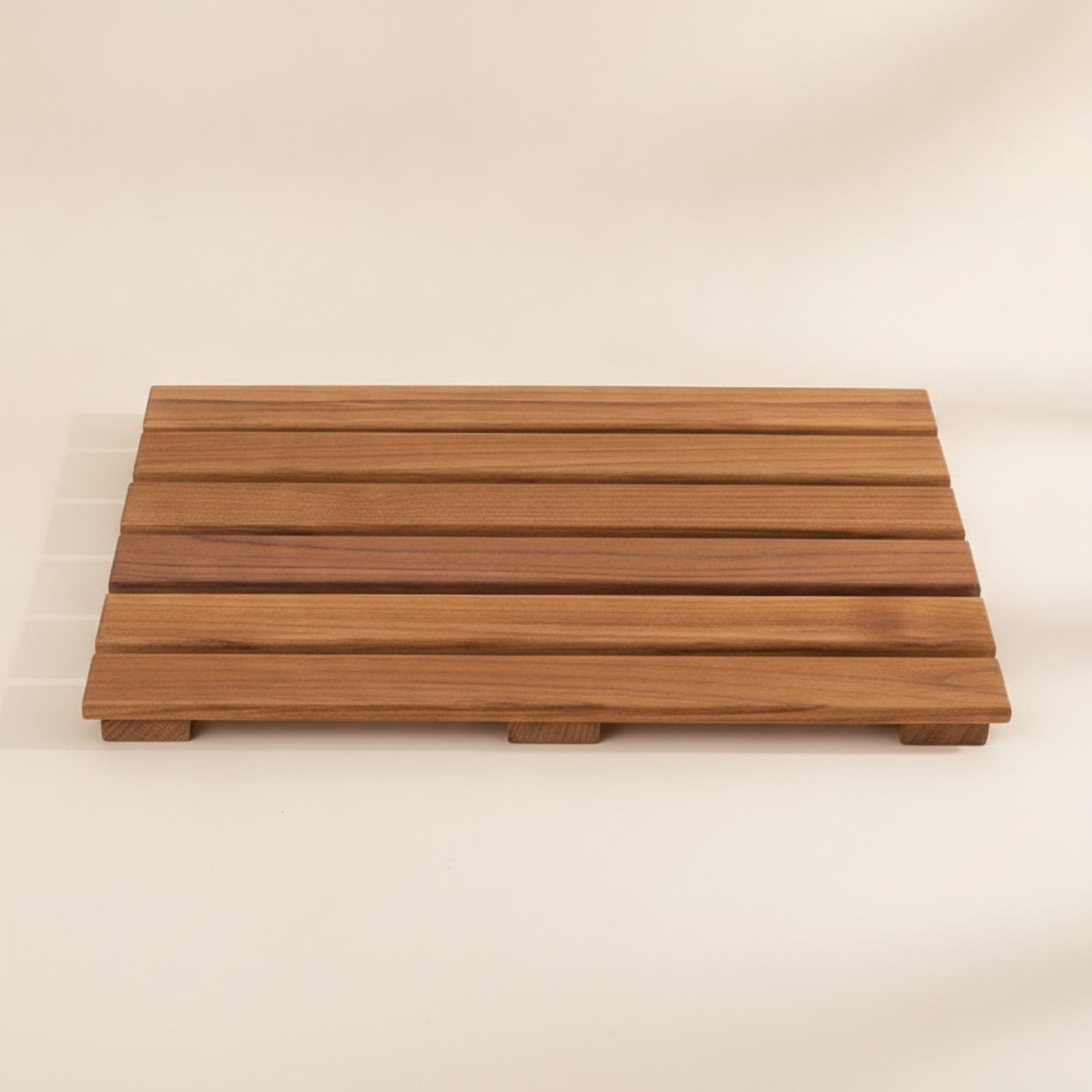 Podwyższona drewniana mata pod – Home Bathroom With Sauna recenzja i cena