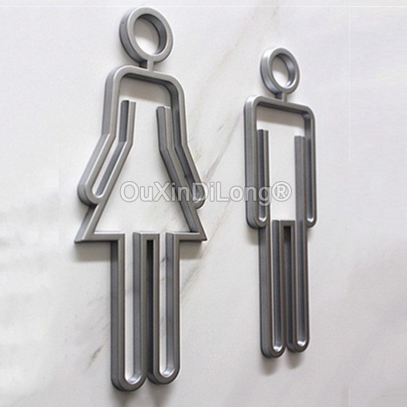 Puste akrylowe znaki toalety z – Home Bathroom Door Signs recenzja i cena