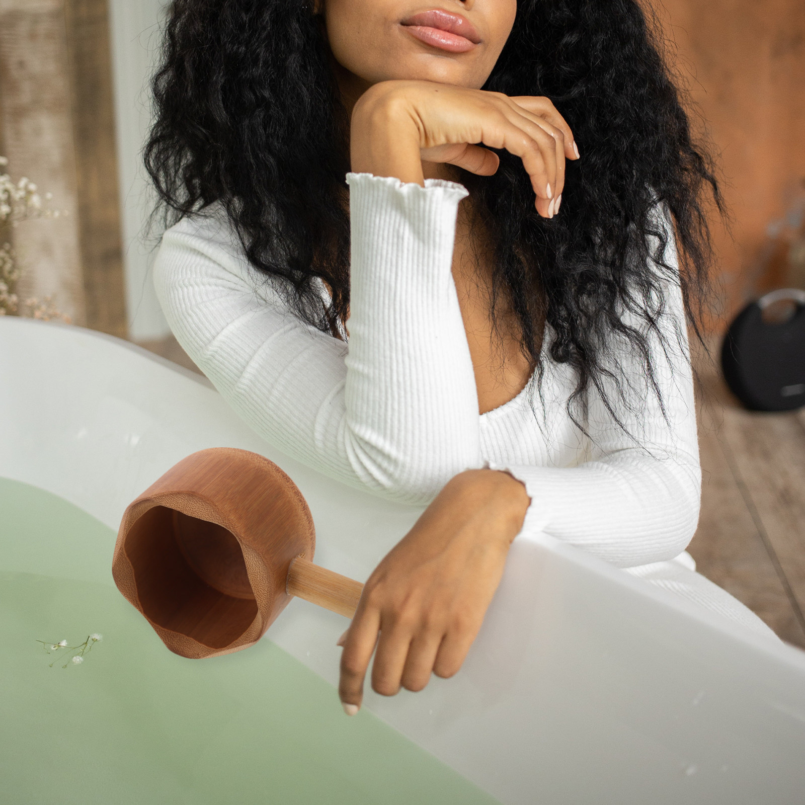 Bambusowa łyżka do wody o unik – Home Bathroom With Sauna recenzja i cena
