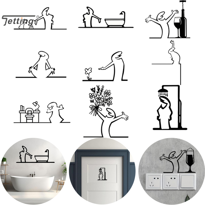Czarna Figurka Pod Prysznic De – Home Bathroom Door Signs recenzja i cena