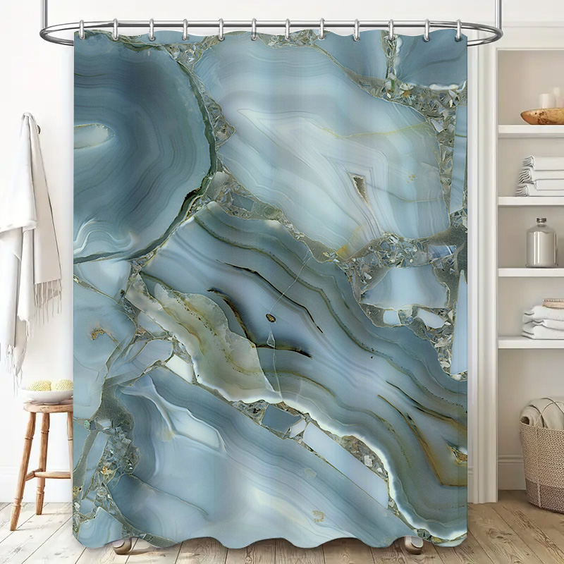 Niebieska marmurowa zasłona pr – Home Bathroom Images recenzja i cena