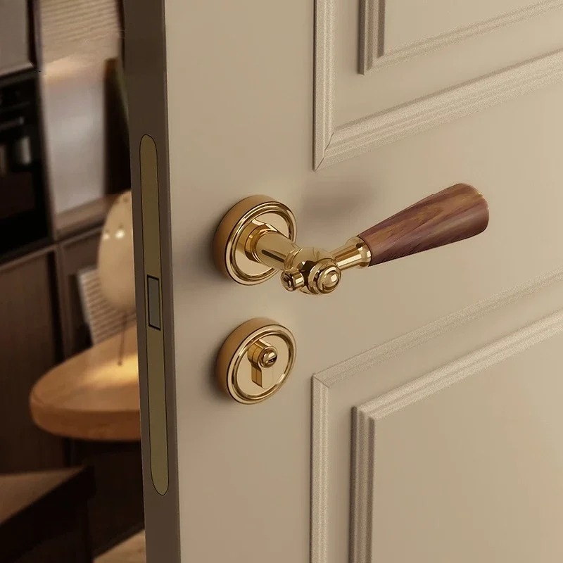 Zamek do drzwi z drewnianą rąc – Home Hardware Bathroom Accessories recenzja i cena