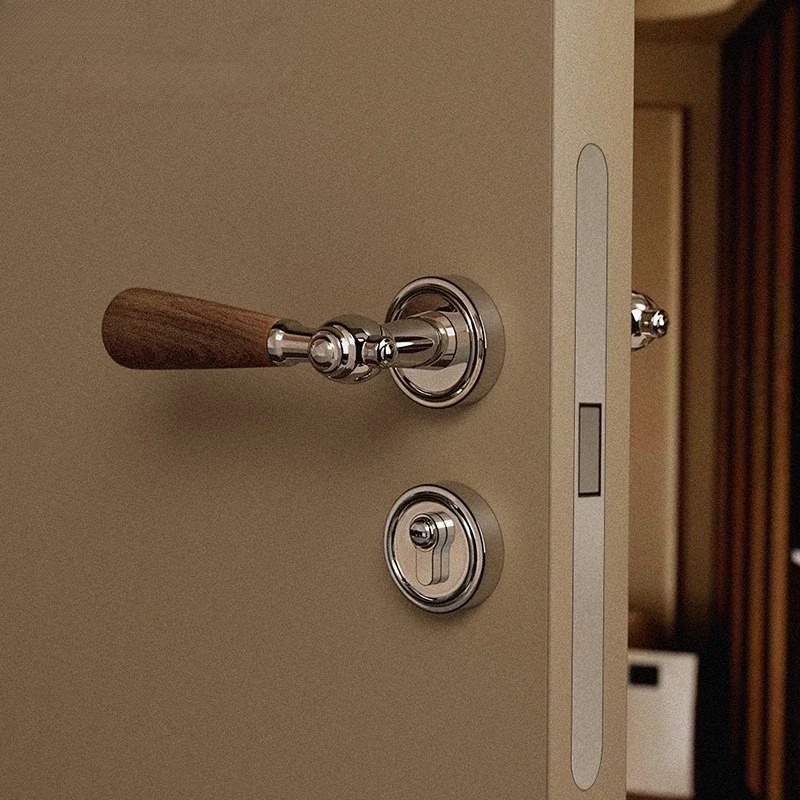 Zamek do drzwi z drewnianą rąc – Home Hardware Bathroom Accessories recenzja i cena