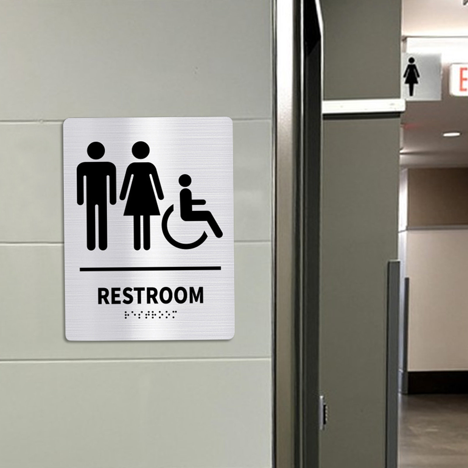 2 szt. Znak toalety ze stali n – Home Bathroom Door Signs recenzja i cena