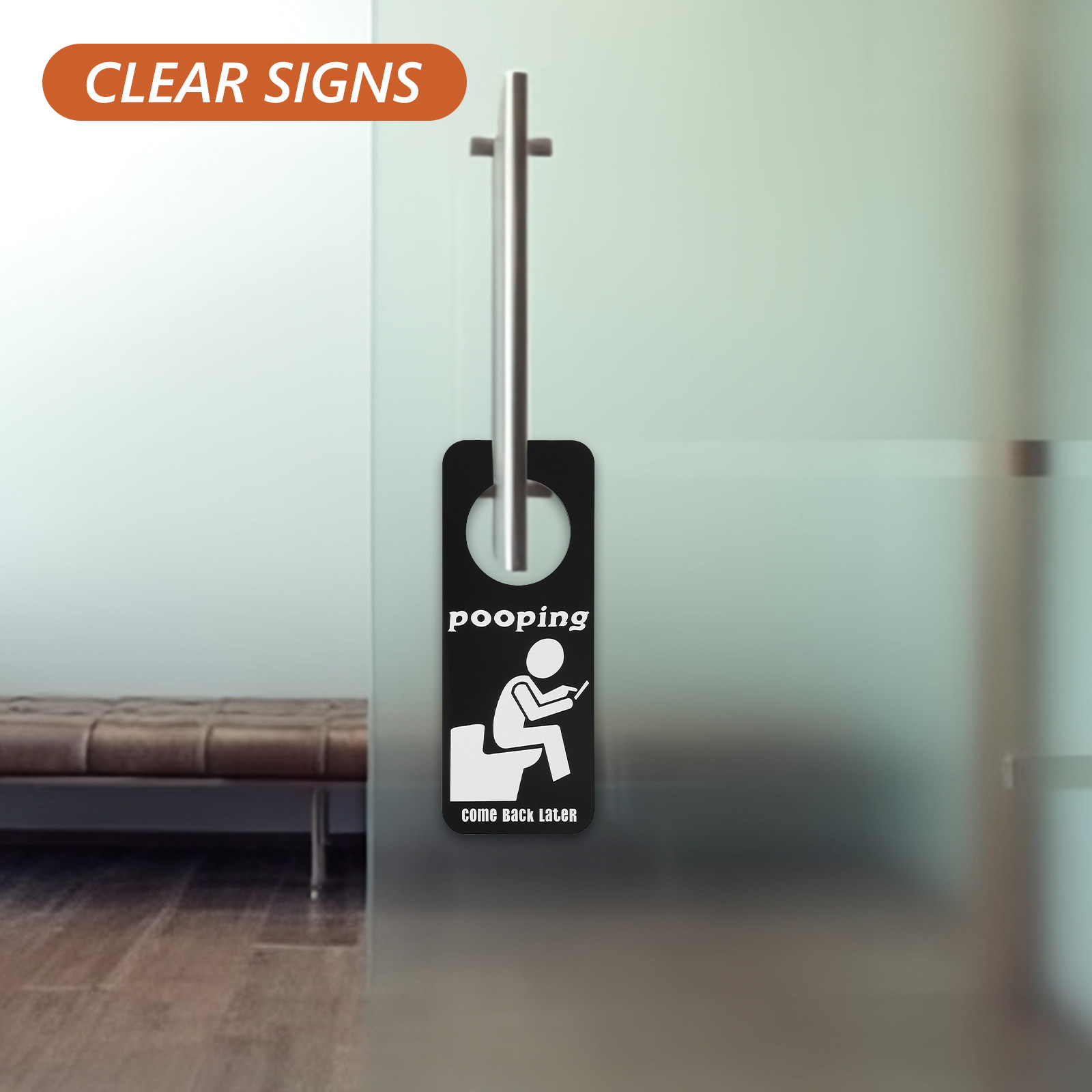 Zabawny znacznik „W użytkowani – Home Bathroom Door Signs recenzja i cena